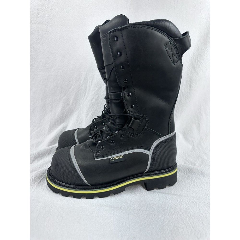 NEW MENS RED WING WORK BOOTS GORE-TEX BLACK TALL STEEL TOE VIBRAM‎ WATERPROOF